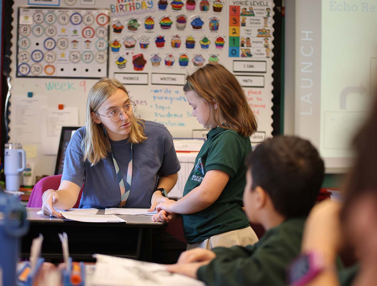 Gateway Science Academy of St. Louis - Smiley Teacher smiling.